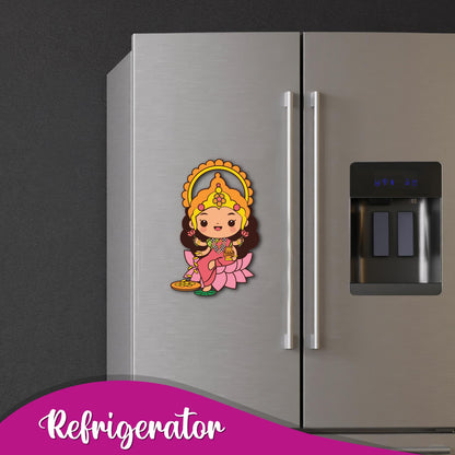 quirky Goddess Laxmi collectible fridge magnet