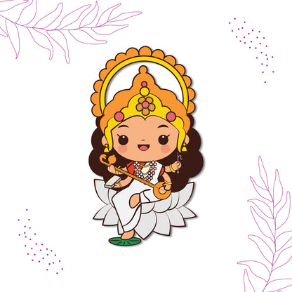 Goddess Sarswati design fridge magnet India
