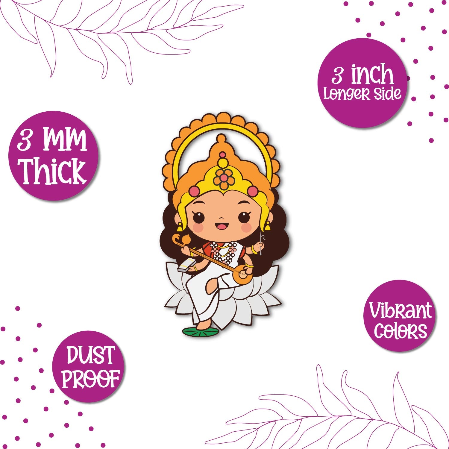 Goddess Sarswati fridge magnet kitchen decor
