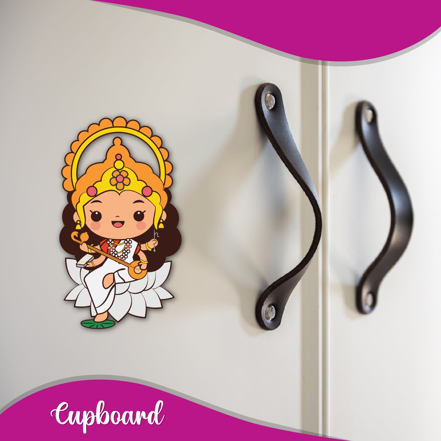 Goddess Sarswati lovers quirky fridge magnet gift