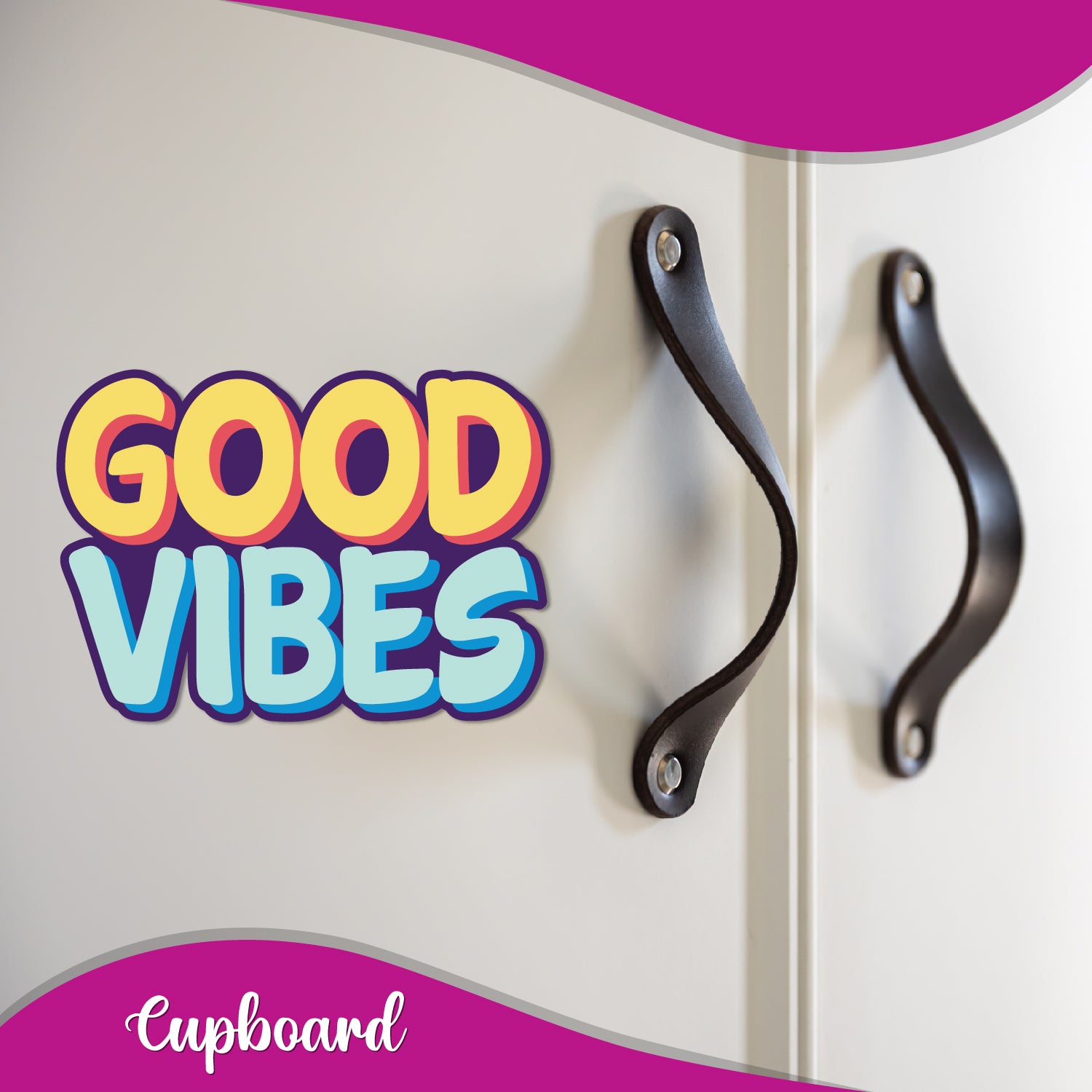 "Good Vibes" decorative magnet for home and office.