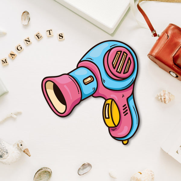 Hair Dryer Wooden Fridge Magnet
