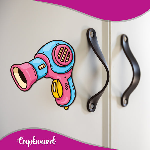 Hair Dryer Wooden Fridge Magnet