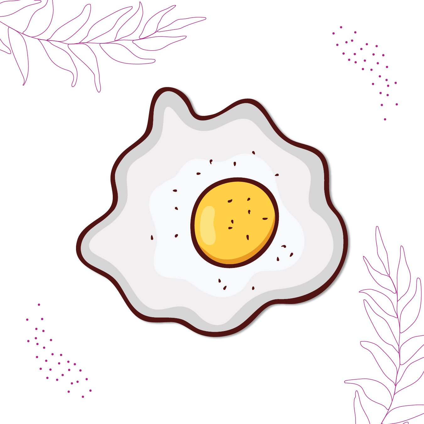 Egg lovers fridge magnet breakfast design