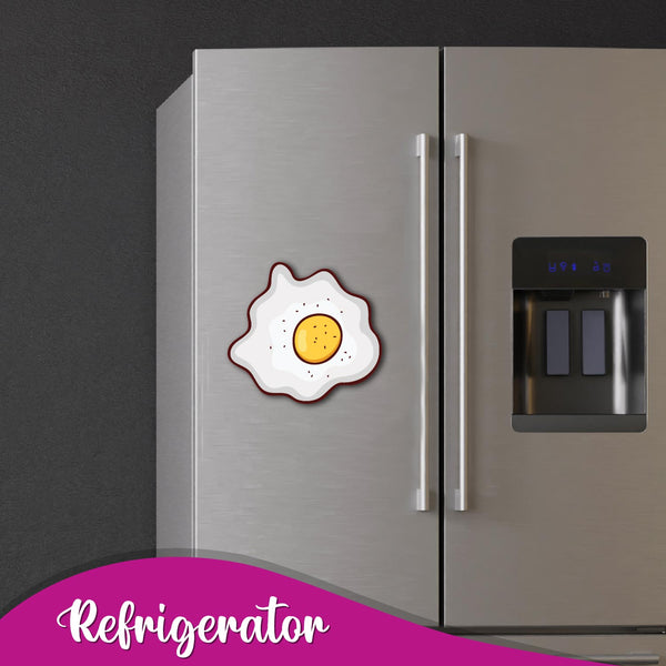 Half Fry Wooden Fridge Magnet