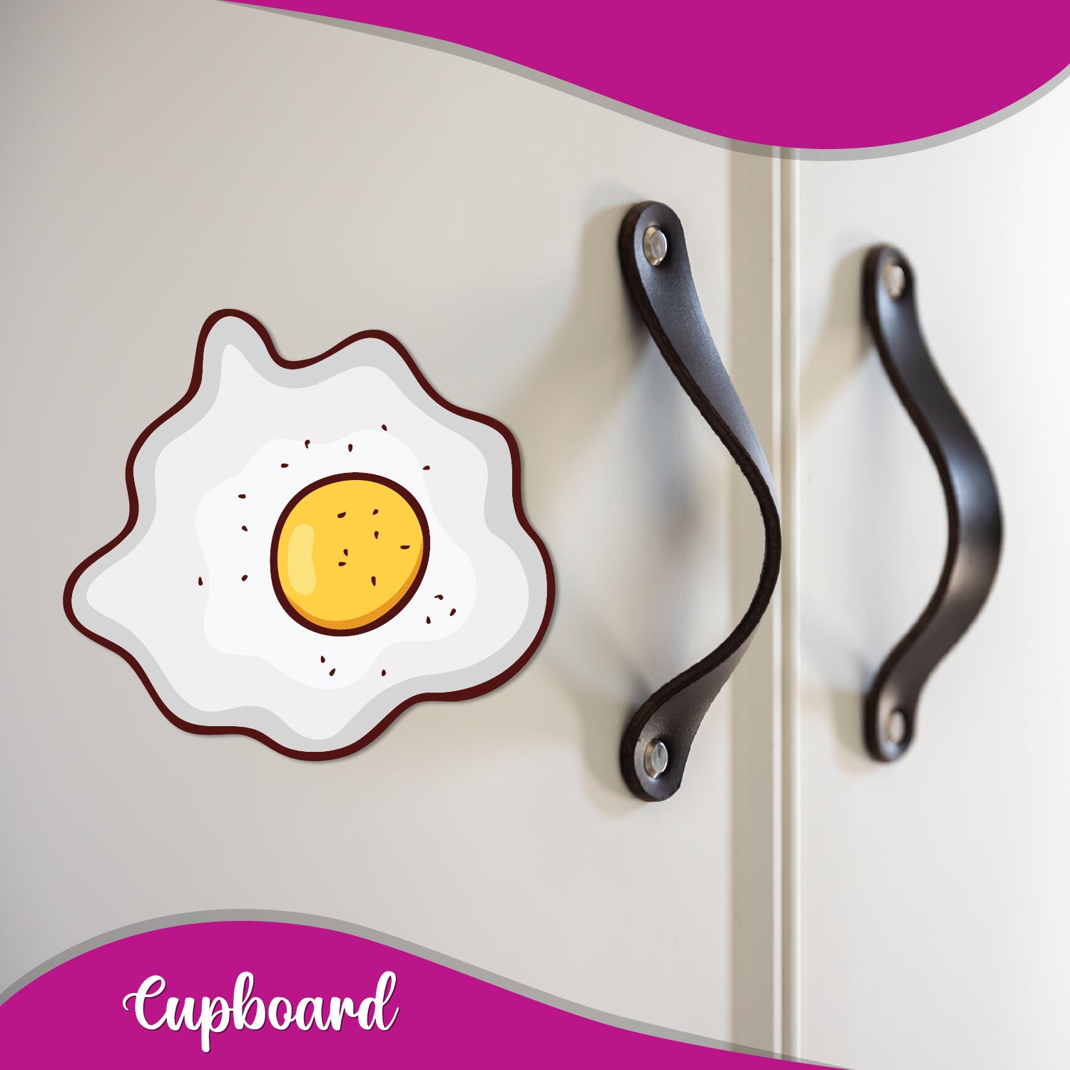 Half fried egg fridge decoration quirky