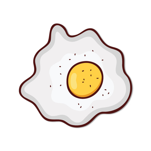 Half Fry Wooden Fridge Magnet