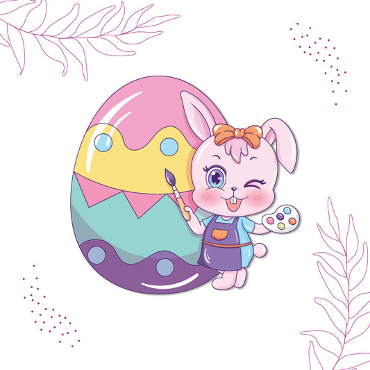 Durable laser-cut happy easter fridge magnet perfect for holiday gifts