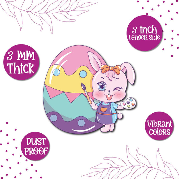 Happy Easter Wooden Fridge Magnet