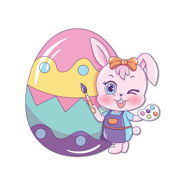 Happy Easter Wooden Fridge Magnet