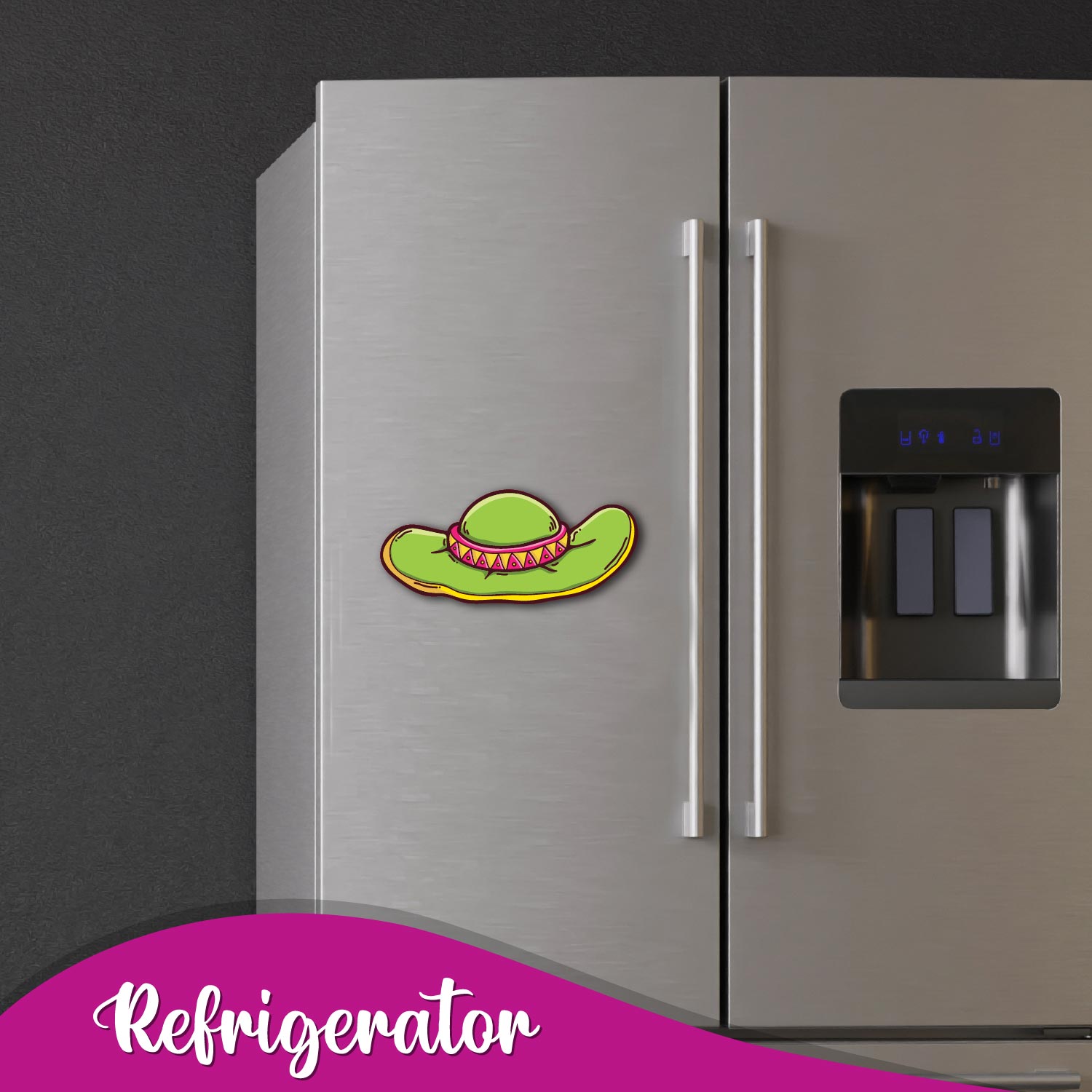 quirky Hat collectible fridge magnet