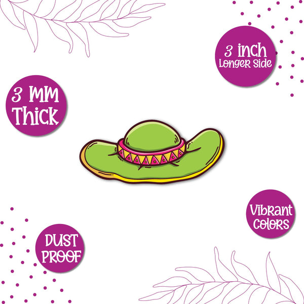 Hat Wooden Fridge Magnet