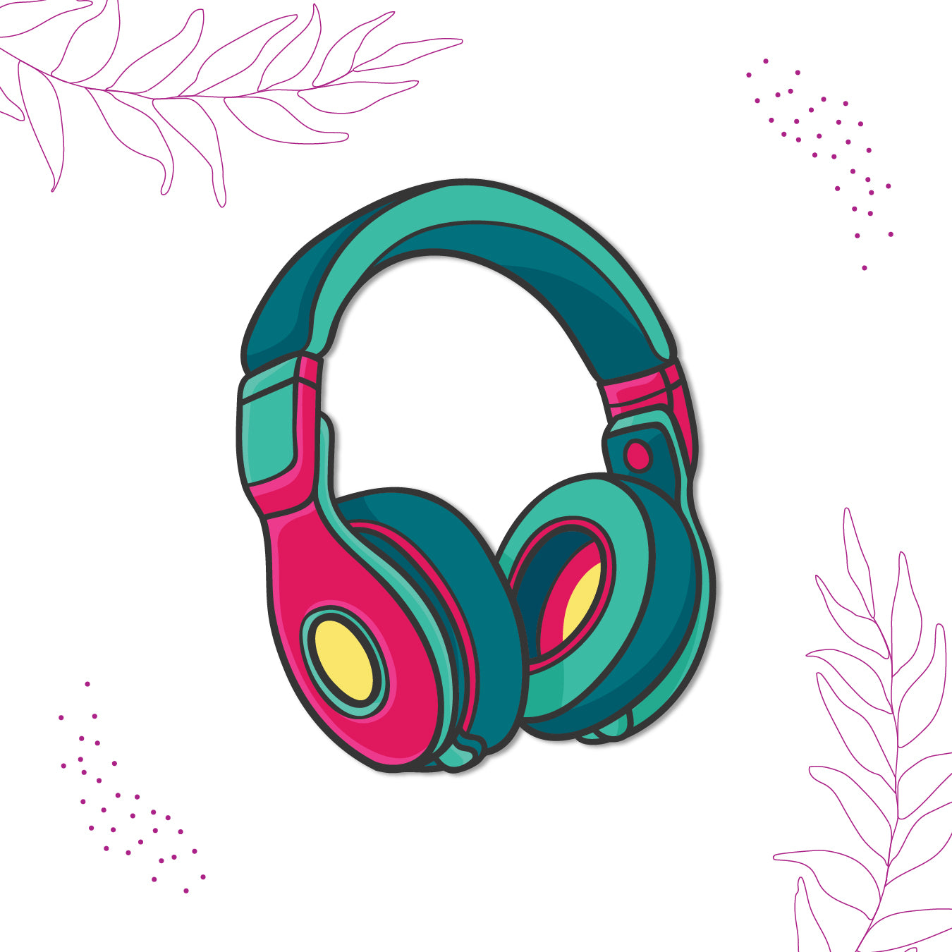 Headphone design fridge magnet India