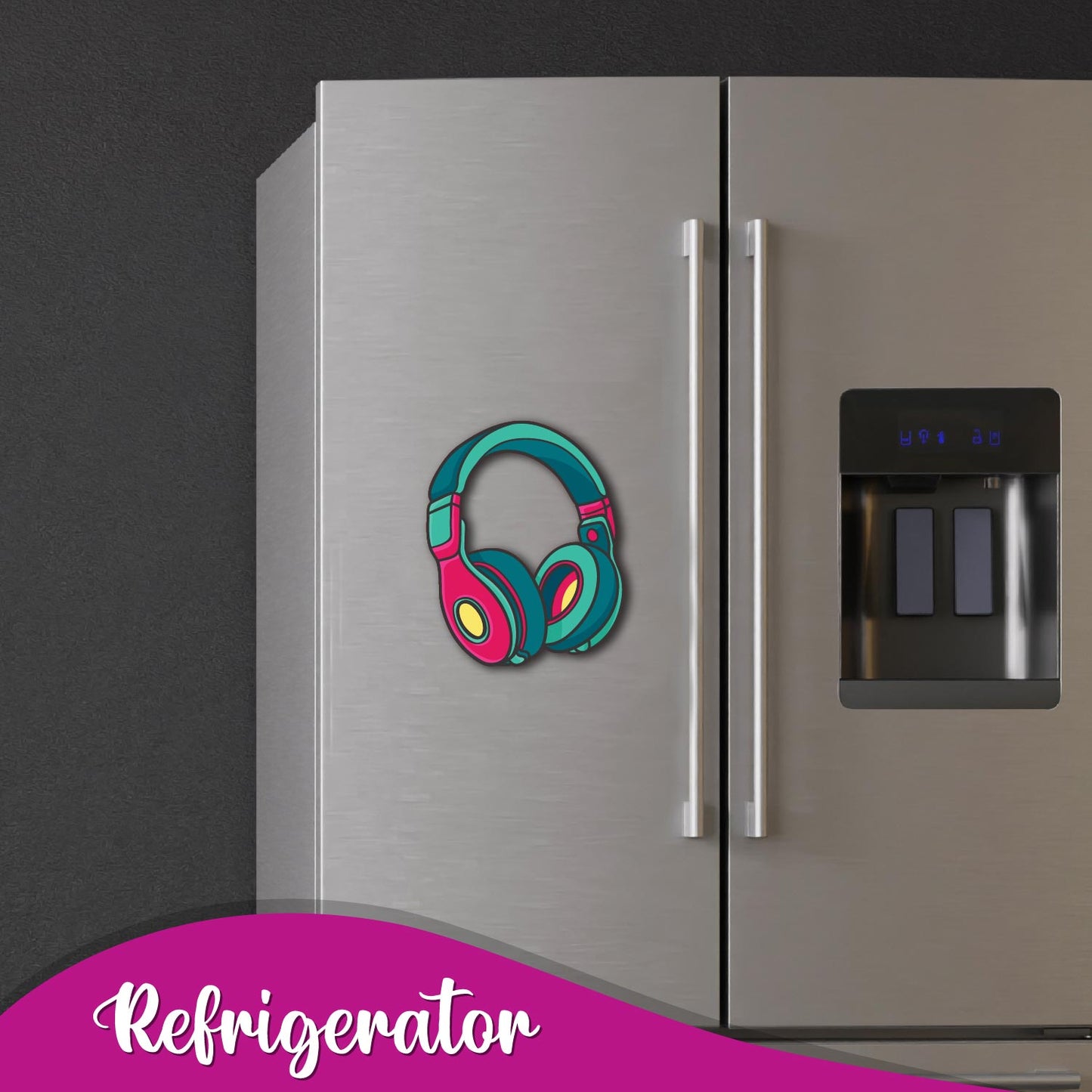 quirky Headphone collectible fridge magnet