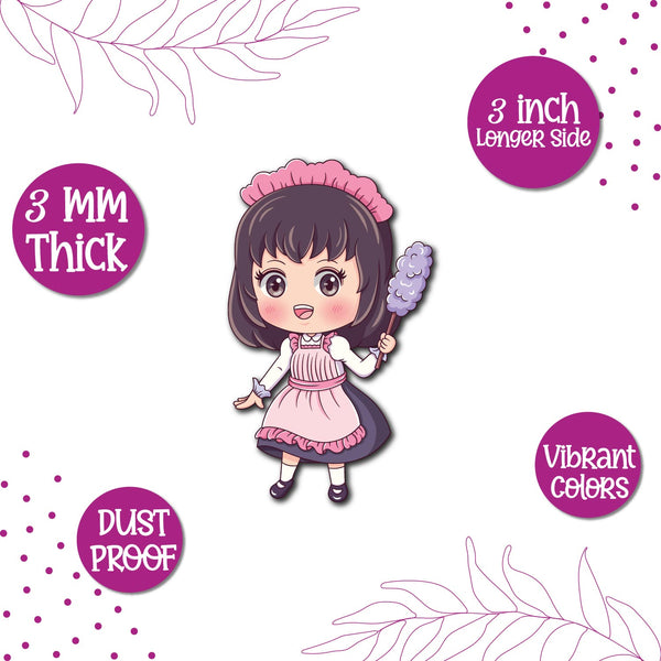House Keeper Wooden Fridge Magnet