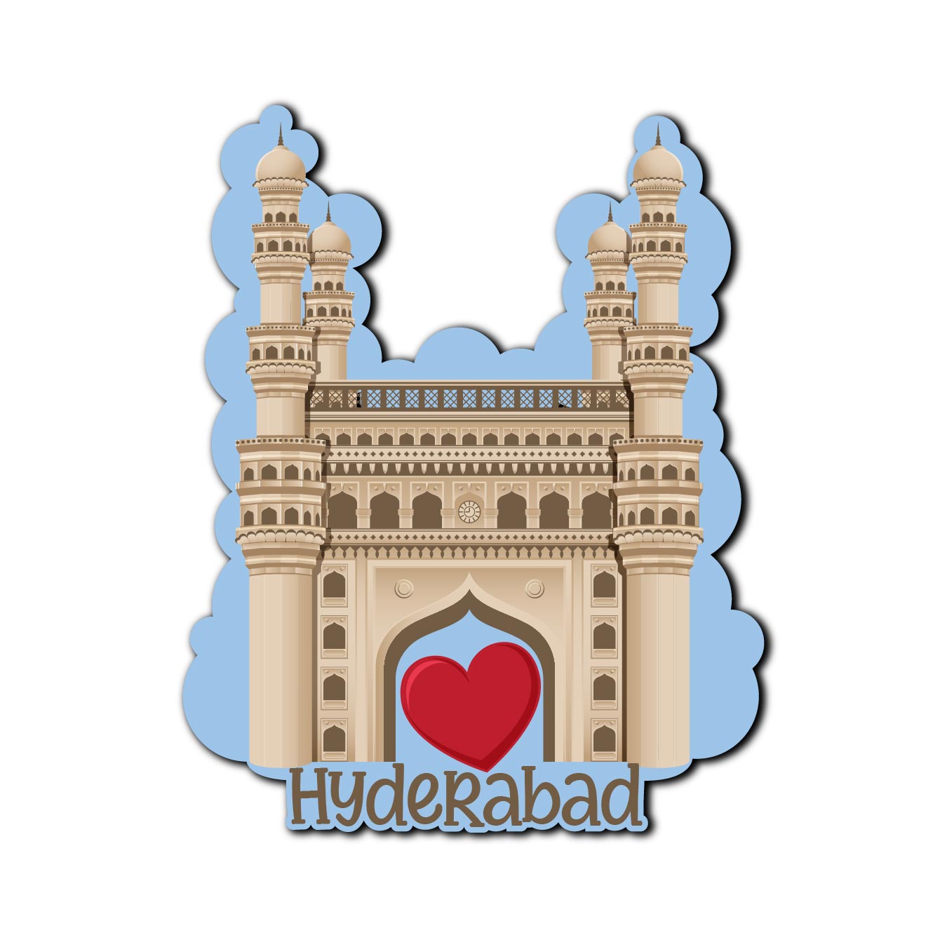 Hyderabad City Fridge Magnet – Wooden Souvenir Gift
