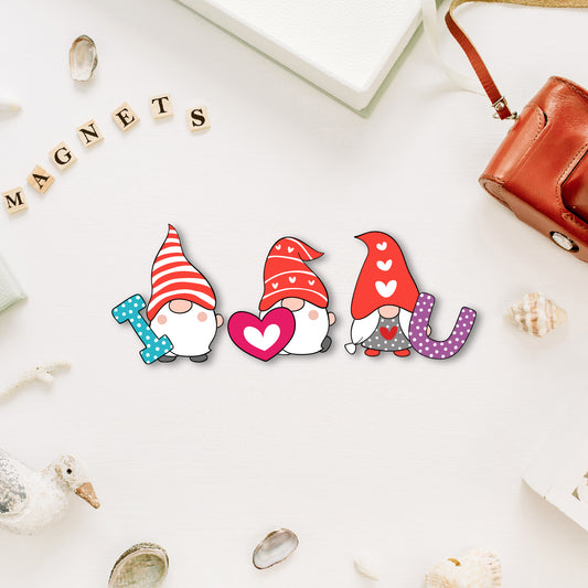 Premium wooden i love you fridge magnet handmade in India