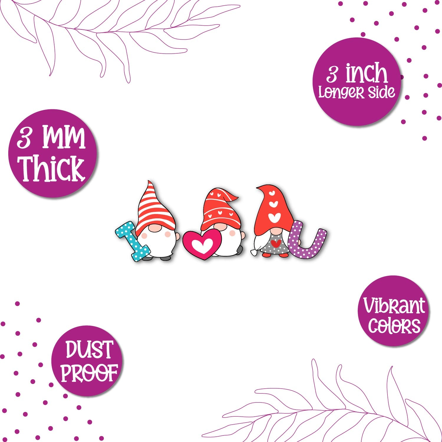 Unique love themed i love you fridge magnet with premium finish
