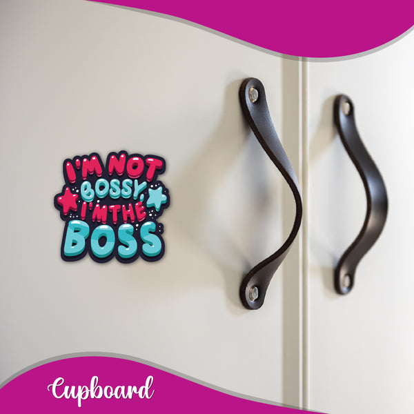 Black and white funny quote magnet.