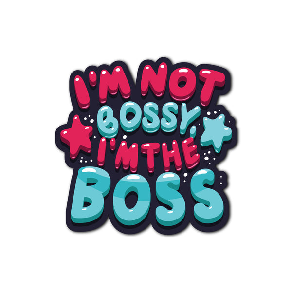 Decorative boss-themed magnet.