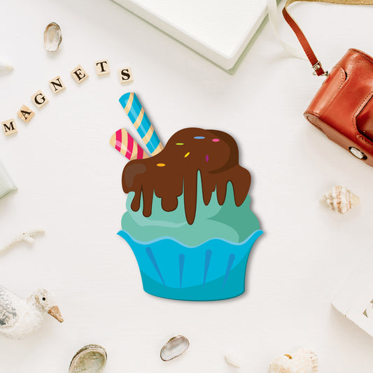 Ice cream cake fridge magnet quirky decor