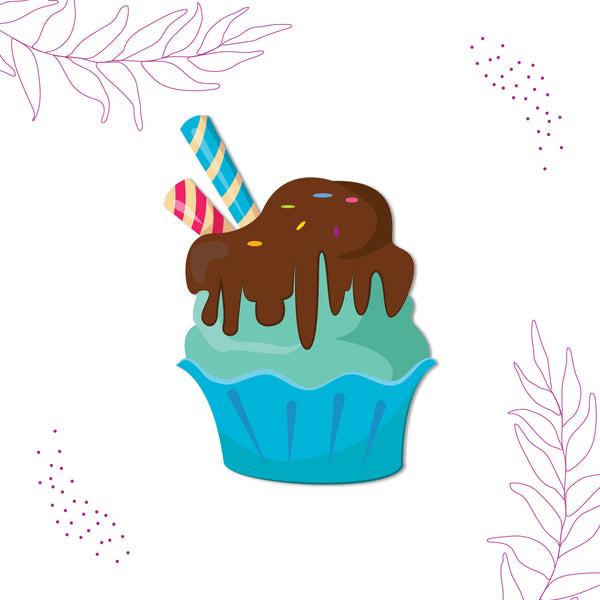 Icecream Cake Wooden Fridge Magnet