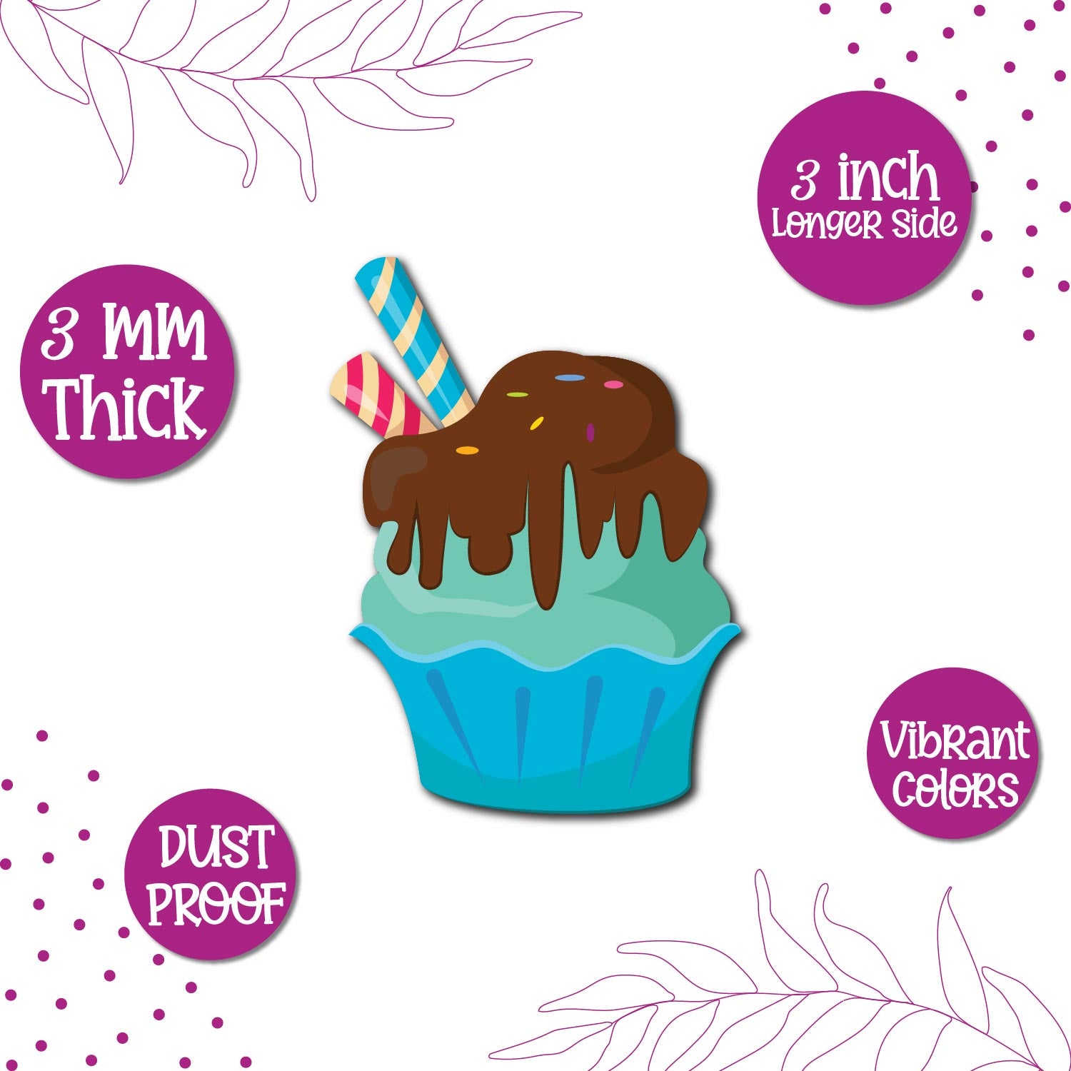 Sweet ice cream cake fridge magnet