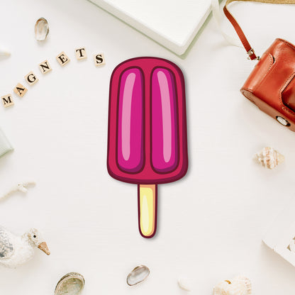 Pink ice cream stick fridge magnet decor