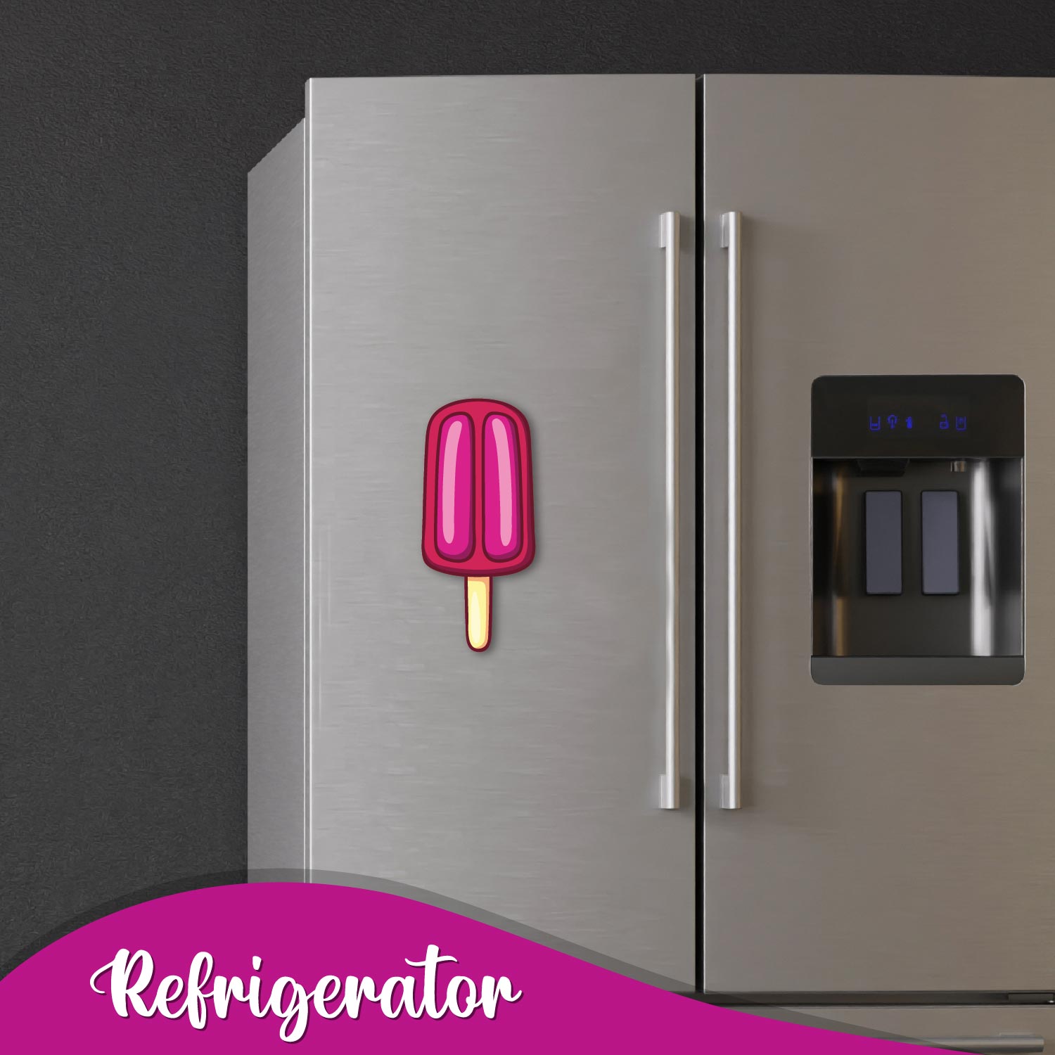 Quirky pink ice cream fridge magnet India