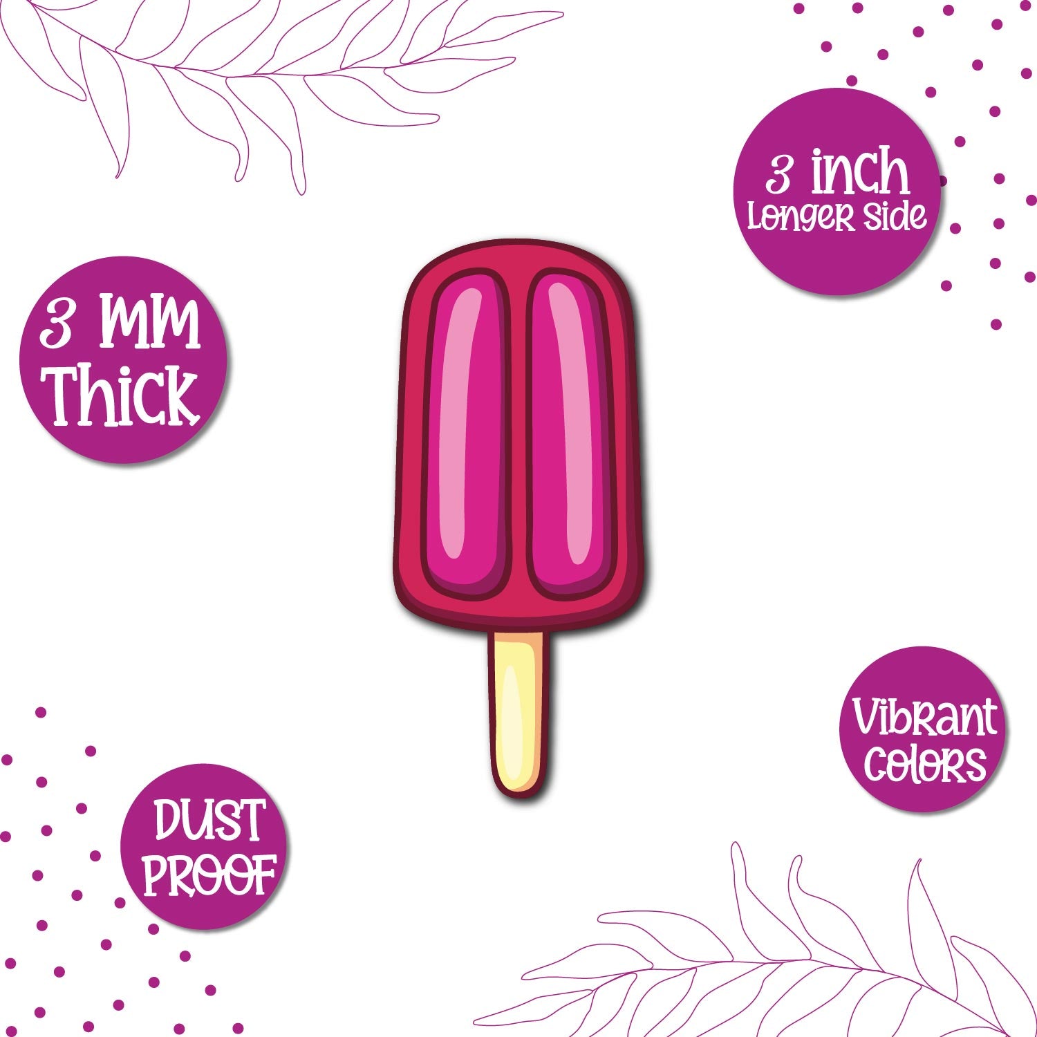 Dessert pink ice cream fridge decoration