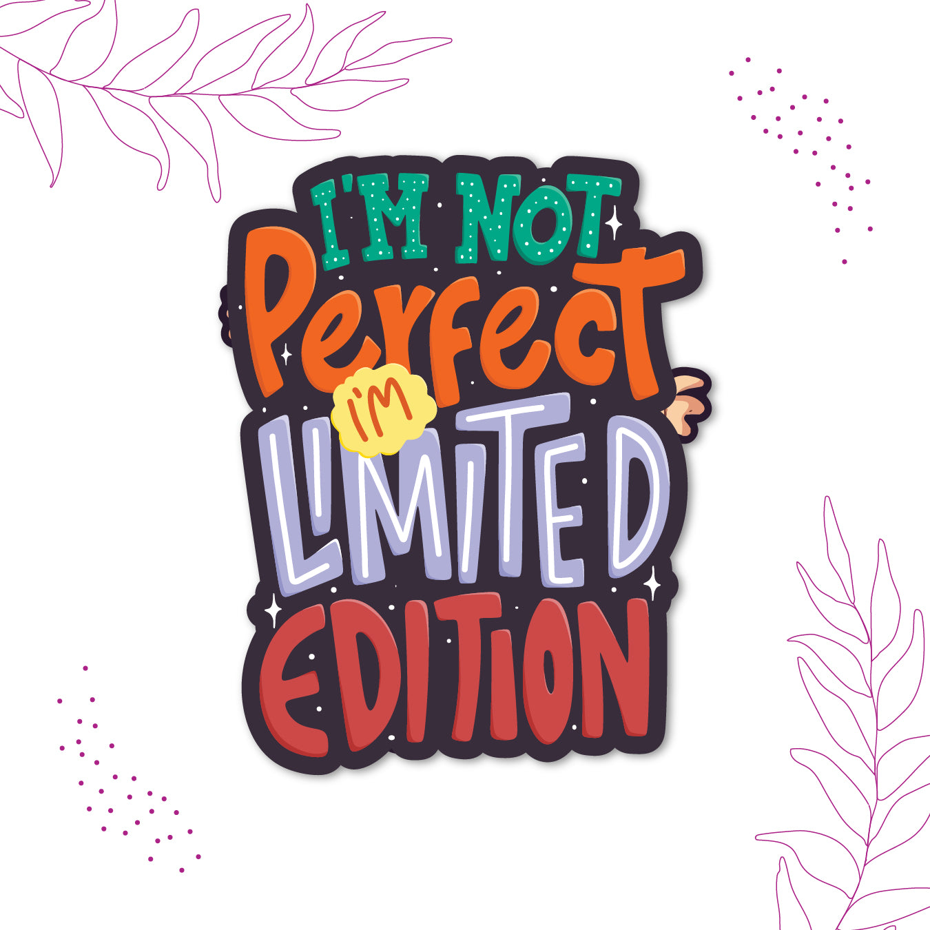 Quirky quote magnet for your refrigerator.