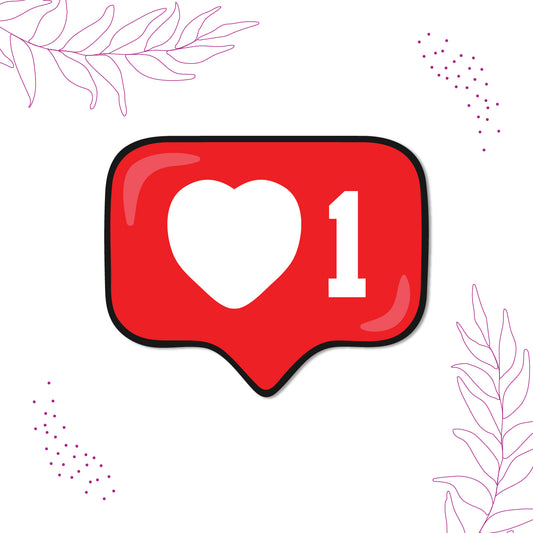 Laser-cut durable insta love fridge magnet with romantic design