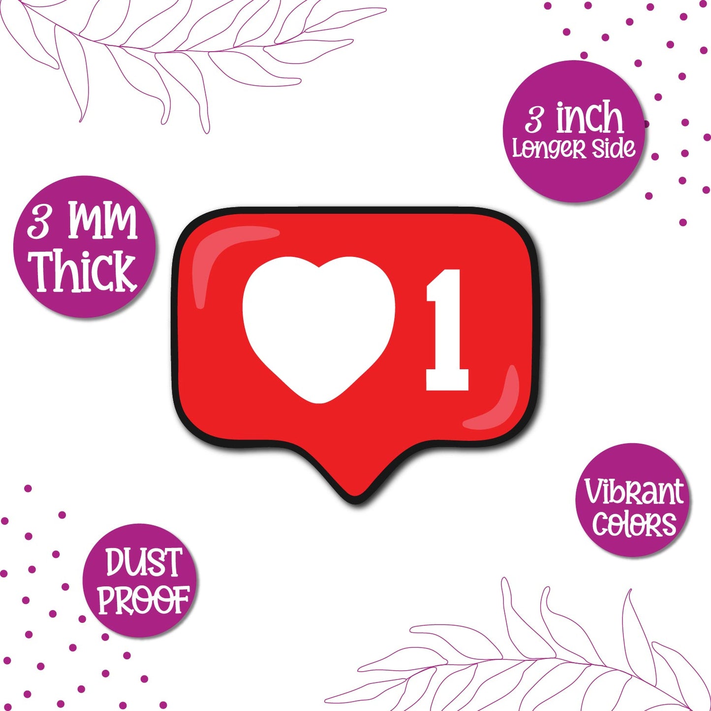 Unique love themed insta love fridge magnet with premium finish