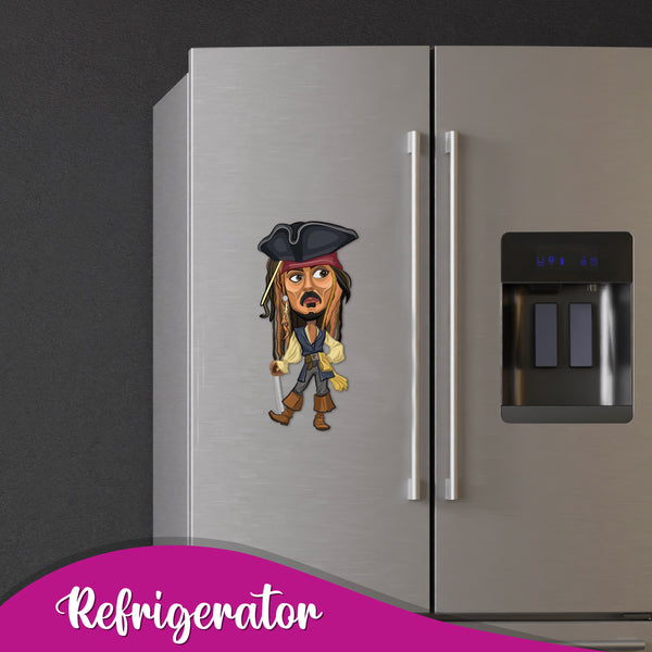 Jack Sparrow Wooden Fridge Magnet