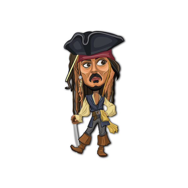 Jack Sparrow Wooden Fridge Magnet