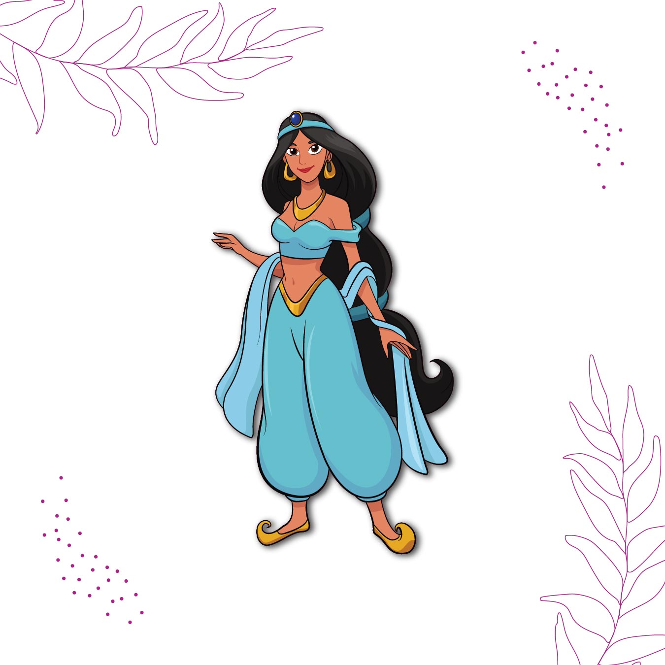 Jasmine Standing Wooden Fridge Magnet