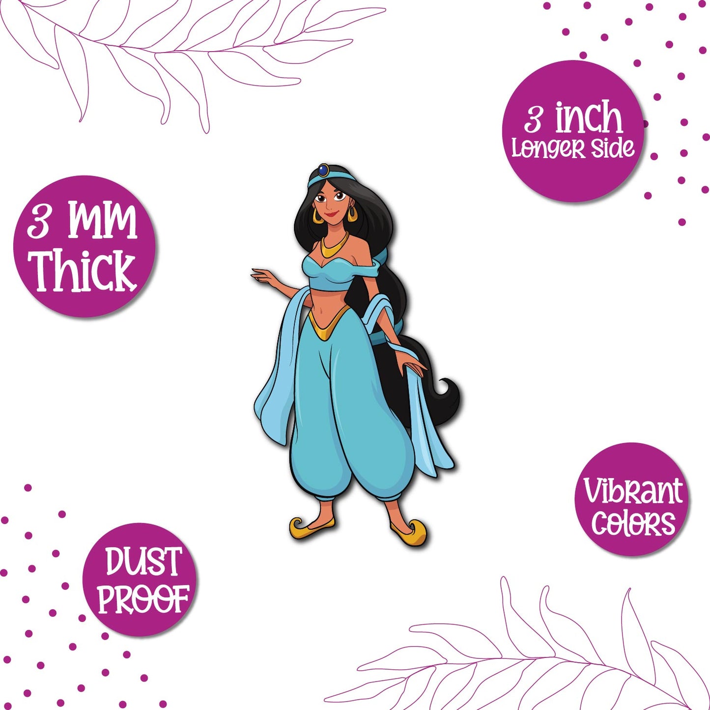 Jasmine Standing Wooden Fridge Magnet