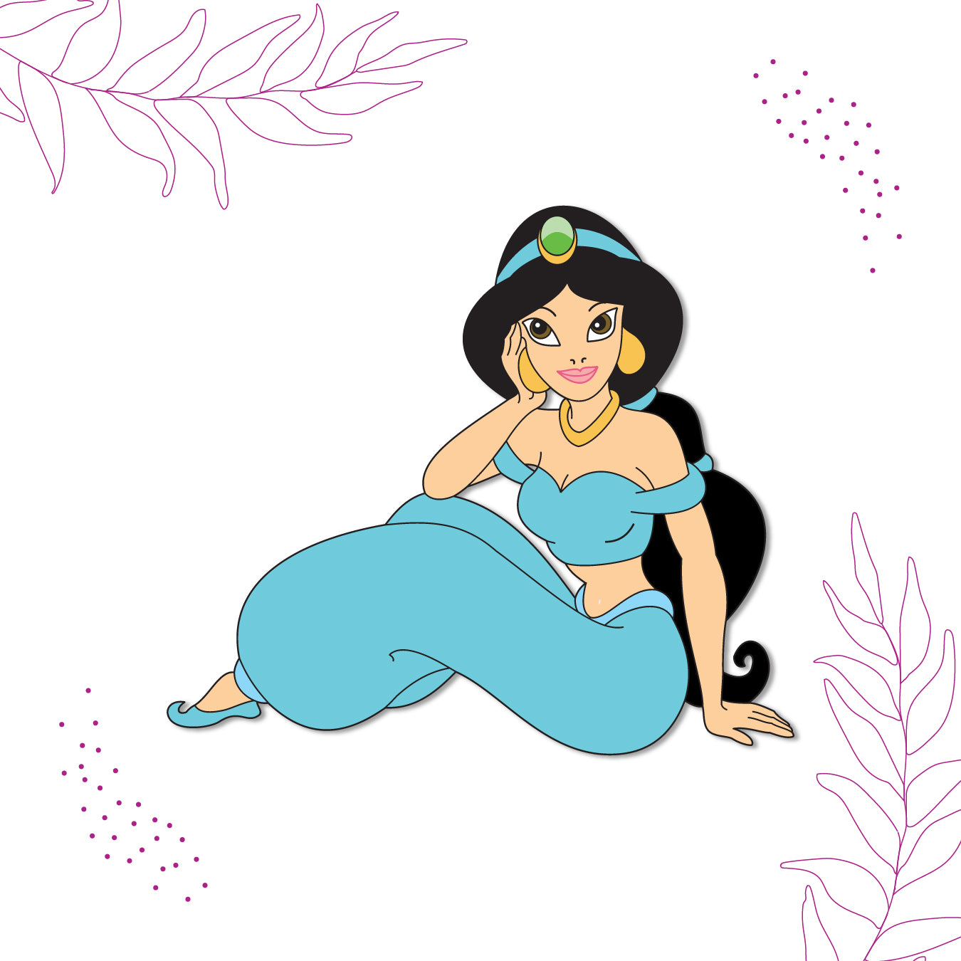 jasmine-disney-princess-magnet-on-refrigerator