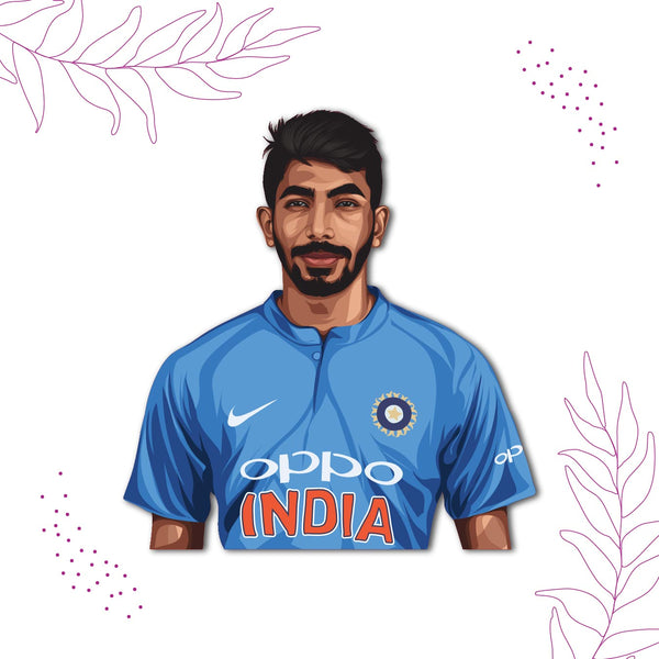 Jasprit Bumrah Wooden Fridge Magnet