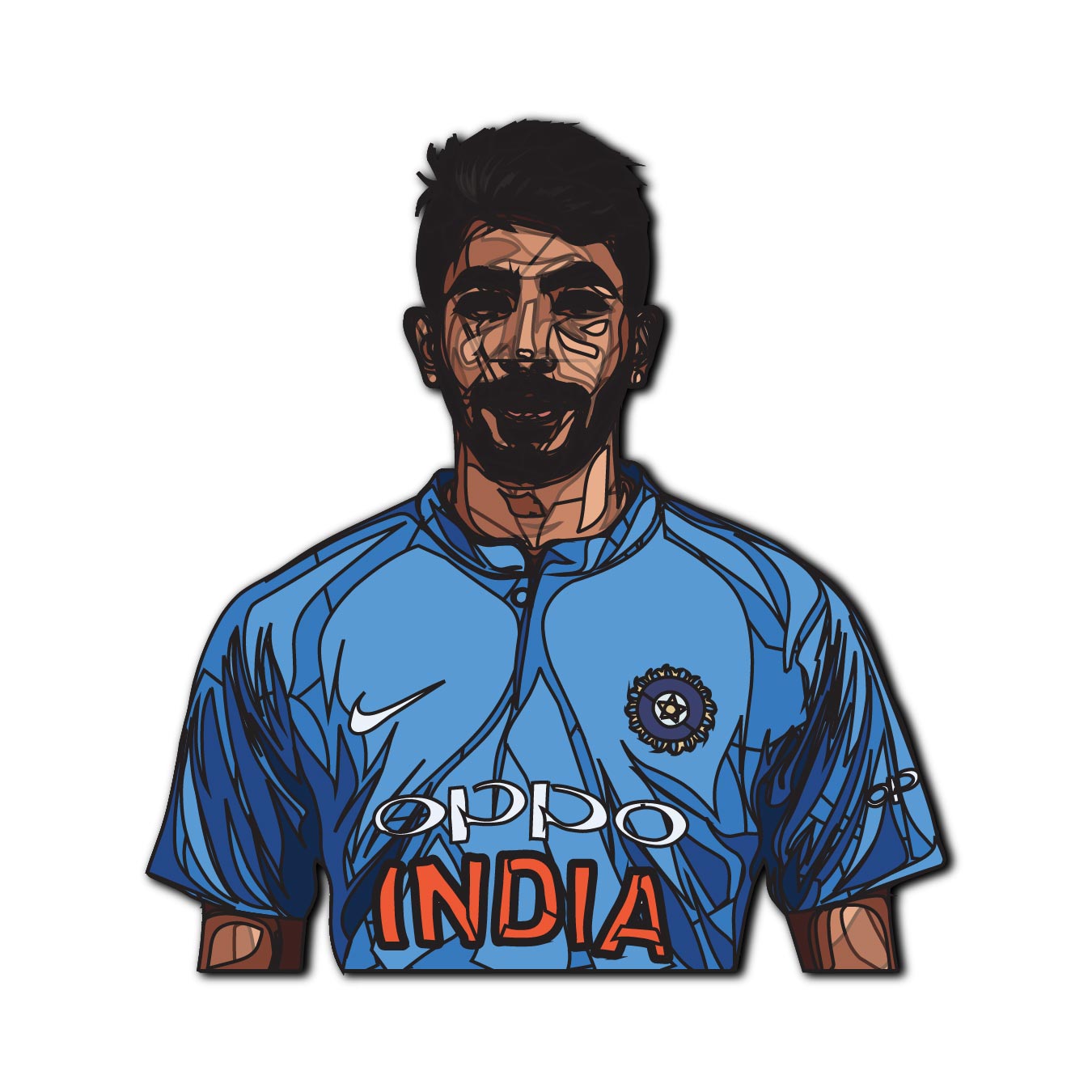 High-quality Jasprit Bumrah fridge magnet - souvenir gift