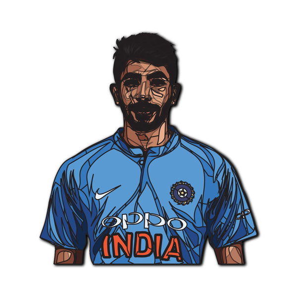 Jasprit Bumrah Wooden Fridge Magnet