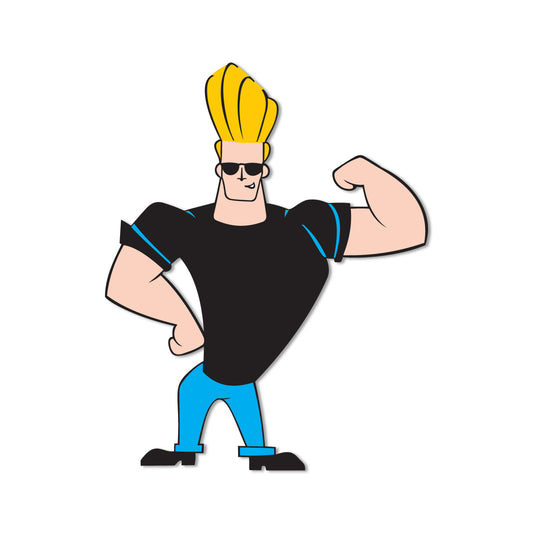 high-quality-johnny-bravo-fridge-magnet-angle-view