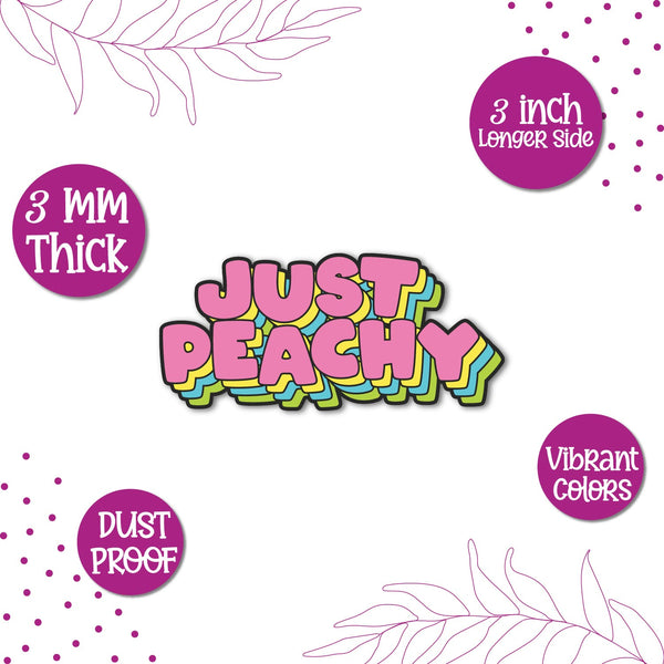 Just Peachy Wooden Fridge Magnet