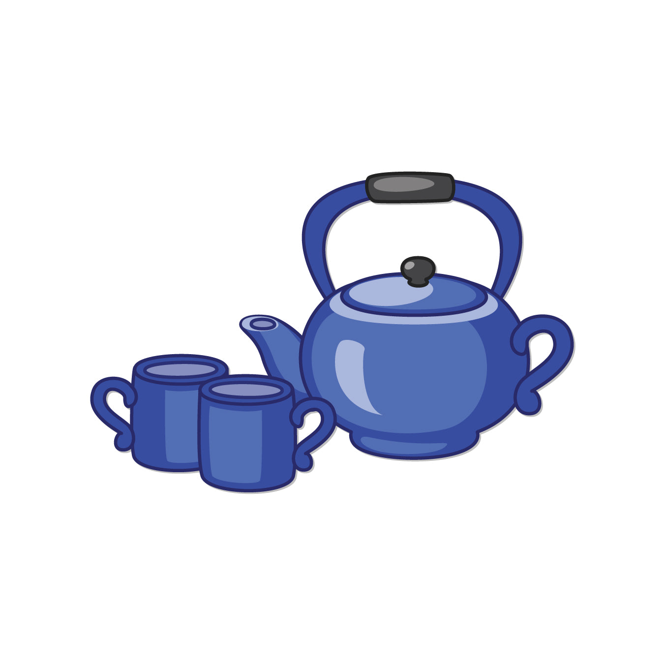 Kettle & Cup Wooden Fridge Magnet