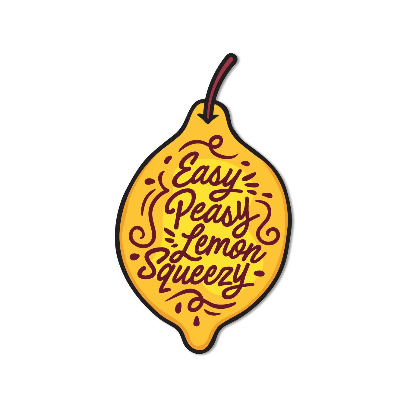 Uplifting lemon magnet for your kitchen.