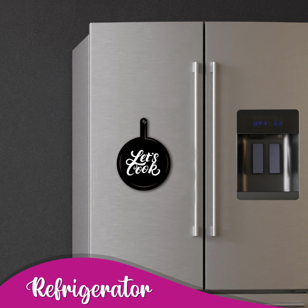 Lets Cook Wooden Fridge Magnet