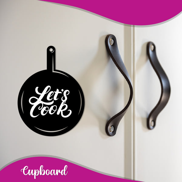 Lets Cook Wooden Fridge Magnet