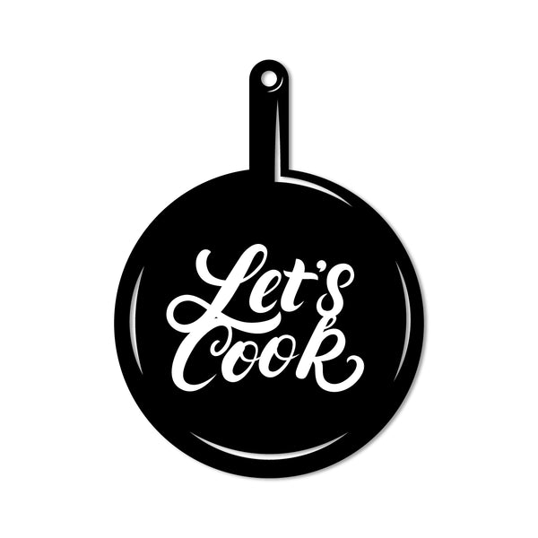 Lets Cook Wooden Fridge Magnet