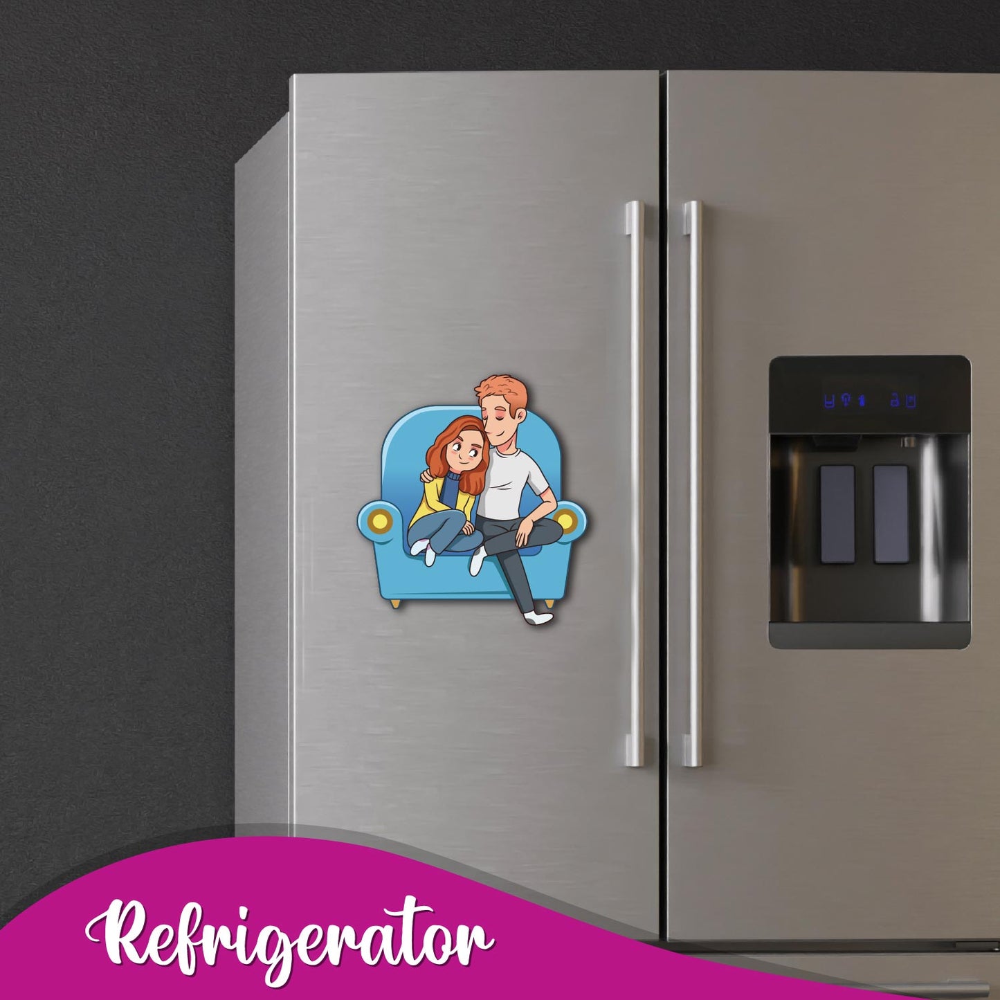 Cute couple gift idea â€“ lets's chill fridge magnet for fridge decor
