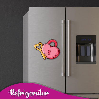 Cute couple gift idea â€“ lock & key fridge magnet for fridge decor